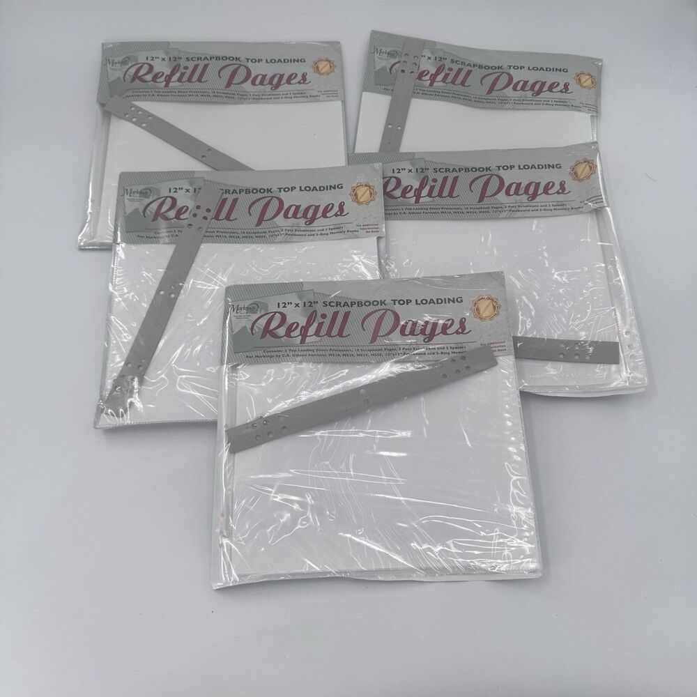 Markings by C.R. Gibson 12" x 12" Scrapbook Top Loading Refill Pages 5 Packs